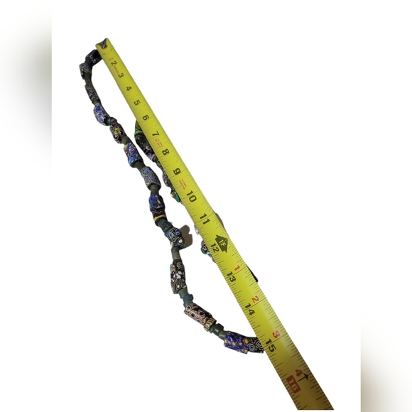 Antique - Vintage Venetian Cane Millefiori Murano Old World Trade Bead Necklace - Picture 4 of 12